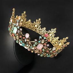 Yellow Chimes Women Gold-Toned & Blue Embellished Tiara-19