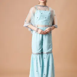 Cherry & Jerry Girls Embellished Top with Palazzos-image-6