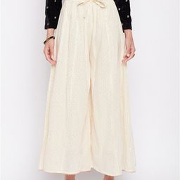 Clora Creation Women Embellished Wide leg Cotton Palazzos-35