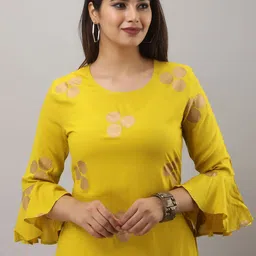 MAUKA Geometric Printed Kurta with Sharara image 2