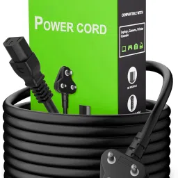 HexaGear Power Cord 1.35 A 1.8 m Metal Briaided Heavy 3 Pin AC Power Cord Cable Power Cord 1.8M Replacement Power Cable v1.1.32-image-65