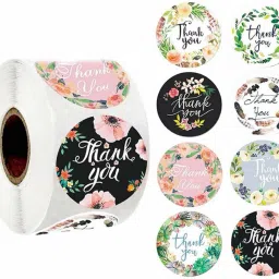 3.81 cm Thank You for Supporting My Business Gift Paper Labels Stickers, Gift Handmade Labels for Christmas Craft Card Making (Multi-color1) Self Adhesive Sticker-picture-21