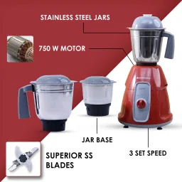 wonderchef Tivoli 750 W Mixer Grinder image 4