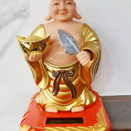 Shubhanjali Solar Laughing Buddha Statue Showpiece-4