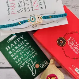 EL REGALO Boys Blue Rakhi With Rolichawal & Card-30