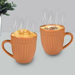 URBAN CHEF Mustard Handcrafted Ceramic Glossy Mugs Set of Cups-image-97