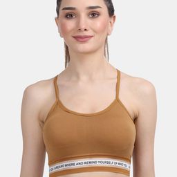 Amour Secret Women Mustard & White Slip On Dry Fit Padded Sports Bra-image-89