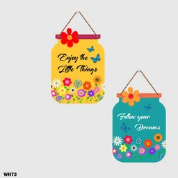 kidli Inspirational Mason Jar Wooden Wall Hanging for Home Living Room Decoration-picture-8