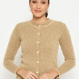 Duke Geometric Printed Acrylic Cardigan-9