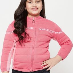 JWAAQ Girls Typography Printed Cardigan-image-45
