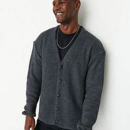 Trendyol Men Charcoal Cardigan-image-29