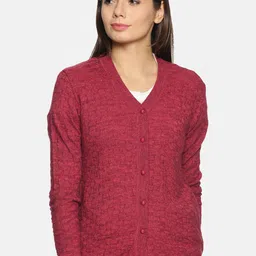 CLAPTON Cable Knit Woollen V-Neck Cardigan-image-34