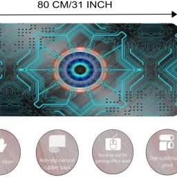 DARSHANAM WORLD Anti-Slip Keyboard Pad, Large Cheat Sheet Mouse Pad, Large Rubber Base Desk Mat Mousepad image 4