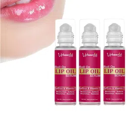 Urbaano Herbal Set Of 3 Saffron & Vitamin C Roll On Lip Oil Serum 30ml-49
