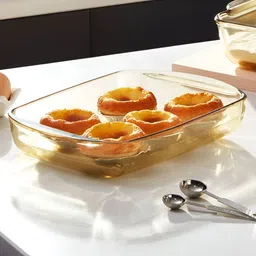 UMAI Yellow Rectangle Shape Microwave Safe Baking Tray-17