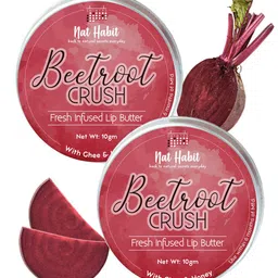Nat Habit Set of 2 Beetroot Crush Fresh Infused Lip Butter with Ghee  Honey - 10 g each-28