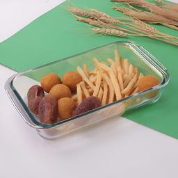 UMAI Transparent Rectangle Shape Microwave Safe Baking Tray-22
