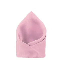 The Tie Hub Men Pink Solid Pocket Square-image-94