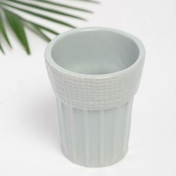 Fabindia 1 Piece Geometric Textured Ceramic Glossy Kulladh-55