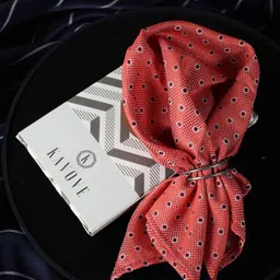KOVOVE Men Red Polka Dot Printed Pocket Square-picture-24