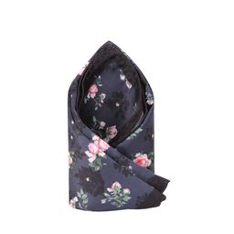 Tossido Men Navy Blue & Pink Printed Pure Microfiber Pocket Square-image-7