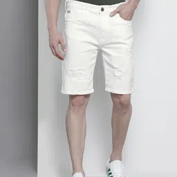 the indian garage co. Solid Men White Casual Shorts-picture-4