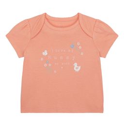 mothercare Infant Girls Coral Pink Printed Round Neck Pure Cotton T-shirt-image-51