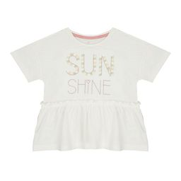 Mothercare Girls White Printed Pure Cotton Peplum Top-16