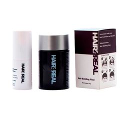 HAIR4REAL Hair Building Fibres 12g Dark Brown with Hair Locking Spray 30ml-44