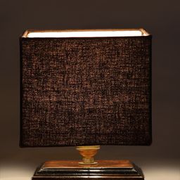 Devansh Black & Brown Textured Table Lamps With Shade image 4