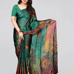KALINI Floral Printed Chiffon Saree-image-71