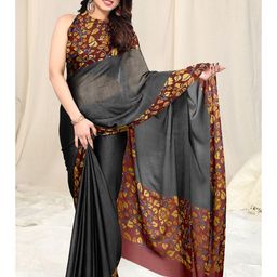 KALINI Floral Printed Border Saree-image-62