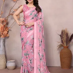 PHORIA STYLE Floral Pure Chiffon Saree-picture-18