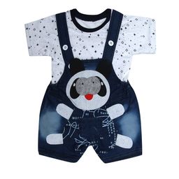 BAESD Infants Printed Cotton Dungaree With T-Shirt-42