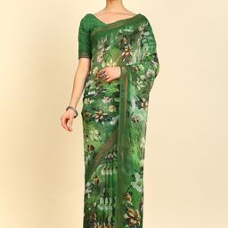 Soch Floral Printed Zari Pure Georgette Saree-image-42