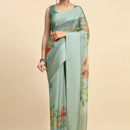 RACHNA Floral Printed Mangalagiri Saree-image-63