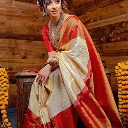BerMondsey Woven Design Zari Banarasi Saree-image-109