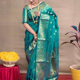 BerMondsey Woven Design Zari Banarasi Saree-picture-45