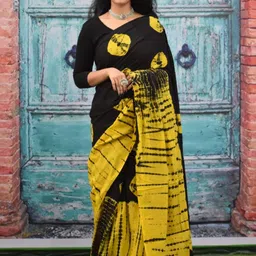 NIKHILAM Tie and Dye Pure Cotton Bandhani Saree-picture-48