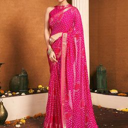Mitera Bandhani Printed Pure Chiffon Bandhani Saree-40