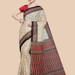 Rani Saahiba Ethnic Motifs Printed Pure Cotton Sambalpuri Saree-picture-12