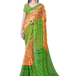 SANJANA  SILK Floral Brasso Saree-image-69