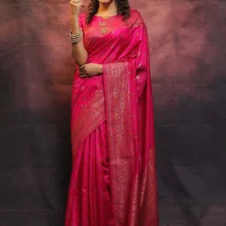 Rujave Ethnic Motifs Woven Design Kanjeevaram Saree-10