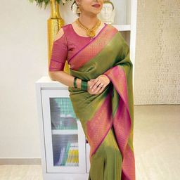 Visit Wear Zari Woven Pure Silk Kanjeevaram Saree-picture-42