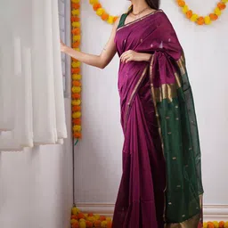 Visit Wear Woven Design Ethnic Motifs Zari Kanjeevaram Saree-picture-16