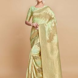 GAJARAI Paisley Woven Design Kanjeevaram Saree-image-74