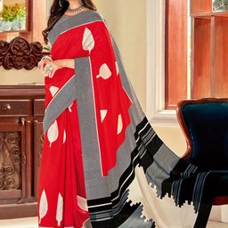 Anouk Printed Bagh Art Silk Dabu Saree-picture-5