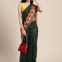 KALINI Warli Printed Cotton Silk Saree-image-37