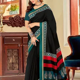 Anouk Art Silk Tussar Saree With Matching Blouse-8