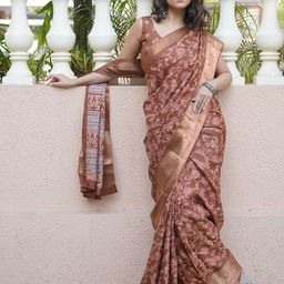 KALINI Kalamkari Zari Saree-46